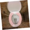 Uonlytech 1 Pair Comfortable Pink Toilet Seat Cushion Mats Self Adhesive Bathroom Accessories Warm and Soft Design for Year Use Durable and Odorless Material for Home view 4