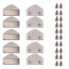 10 Sets Zipper Stopper, Zinc Alloy Zipper Ends Pull Top Stoppers with Screw for Suitcases Bag Luggage Jackets (White Nickel Color) view 1