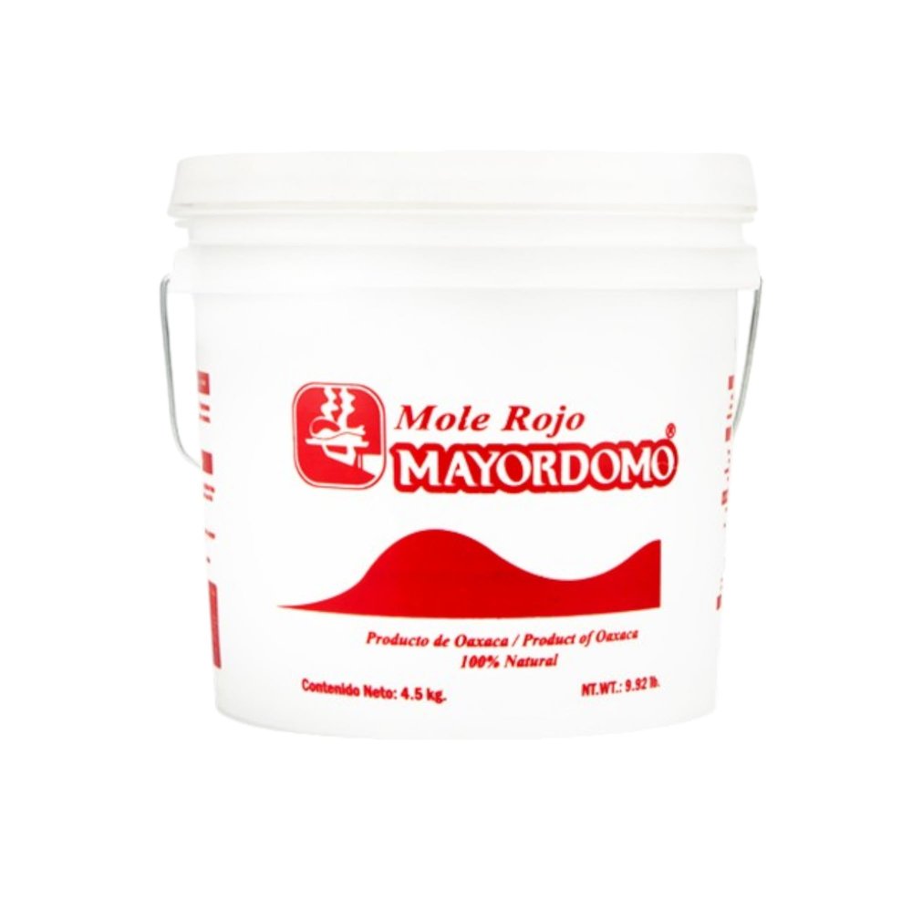 1 cubeta de mole Rojo mayordomo 4.5 kg/mole Rojo oaxaqueo tradicional/pasta de mole listo para preparar/pasta de chile