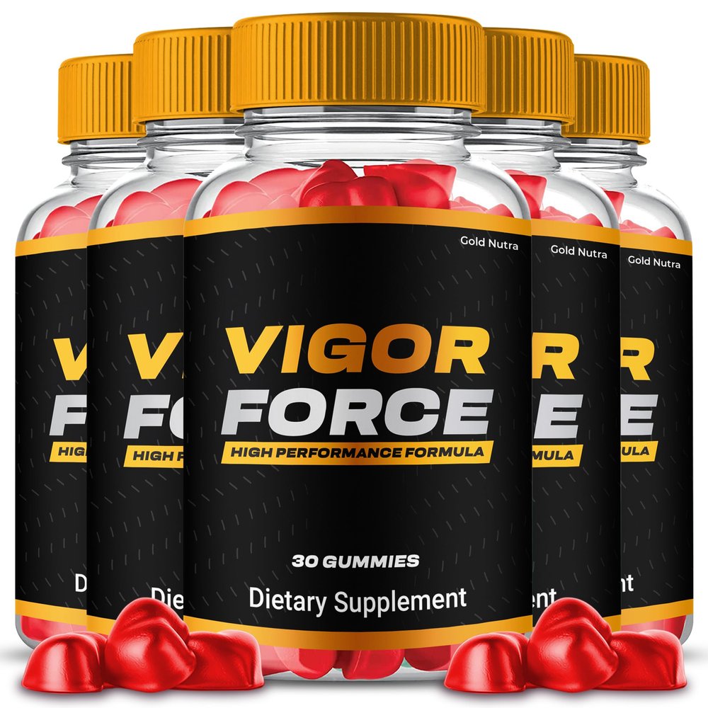 Gold Nutra (5 Pack) Vigor Force, Official Maximum Potency Supplement, All Natural Ingredients, Vitamin Support Gummies VigorForce Made in USA