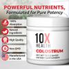 10X Health Bovine Colostrum Powder - Organic Colostrum Supplement Powder with Cats Claw Extract and Lactoferrin - Easy-Mix, Unflavored for Immunity & Gut Support - 60 Servings view 3