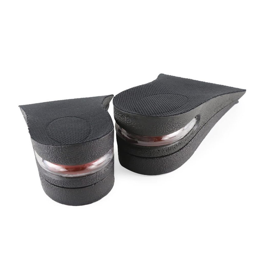 Three Layers Half Insoles Height Increasing Inserts 1 Pair Black