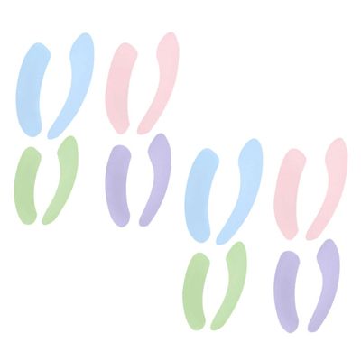 Lurrose 8pairs Cushioned Toilet Seat Bumper Toilet Seat Mats Self-adhesive Pads Closestool Mat Bathroom Decor Odorless Random Color