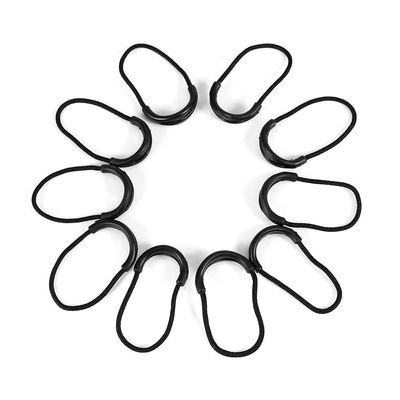 10pcs Durable Black Plastic EDC Zipper Pulls Gripper for Clothing Bag Accessories, Nonslip Textured Grip for Outdoor Use, Lightweight and Easy to Attach, Suitable for Backpacks and Travel Packages