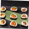 CONGARTENO 100Pcs Bamboo Leaves Sushi Plate Decor Japanese Food Mat for Sashimi Sushi Decoration Fresh Green Decorative Leaves for Culinary Presentation for Parties Gatherings view 2