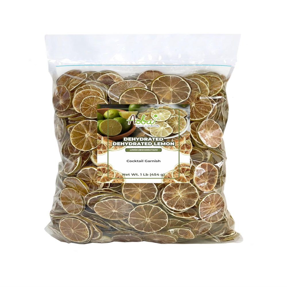 Dried Lemon Slices, Natural Dried Lemon Slices for Cocktails Garnish/Baking, No Sugar Added, 16 oz (454g)