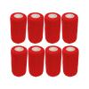 4" Cohesive Flexible Bandage Wrap 8 Pack | Self-Adherent Vet Tape for Animal Use | Breathable, Easy Tear, No Clips Required | Ideal for Horses, Dogs, Livestock, Pets (Red) view 1