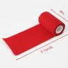 4" Cohesive Flexible Bandage Wrap 8 Pack | Self-Adherent Vet Tape for Animal Use | Breathable, Easy Tear, No Clips Required | Ideal for Horses, Dogs, Livestock, Pets (Red) view 2