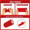4" Cohesive Flexible Bandage Wrap 8 Pack | Self-Adherent Vet Tape for Animal Use | Breathable, Easy Tear, No Clips Required | Ideal for Horses, Dogs, Livestock, Pets (Red) view 4