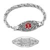 ASTERY Custom Medical Alert Bracelet for Women with Free Engraving,Personalized Emergency Identification Bracelet Waterproof Diabetic Women's Medical Alert ID Bracelet view 1