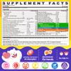 Kids Multivitamin Gummies with Iron, 450mg Algae Omega-3, Methylated B12, Folate, Fiber 2g, Probiotics, Magnesium, A, C, D, K, Zinc, Children Vitamins for Growth, Brain, Eye, Gut, Immune, Sugar Free view 2