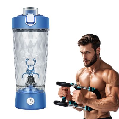 7500 rpm Problend Shaker Smooth Protein Mix Anywhere, 22 oz USB Electric Shaker Bottle, Splash-Proof Flip Cap, For Protein Shakes and Meal Replacements (Blue,Separate cup)