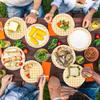 Houuqe 48pcs Yellow Gingham Party Plates 7 Inch Checkered Plaid Dessert Plates Disposable Yellow and White Paper Plate for Fall Picnic BBQ Birthday Summer Dinner Party Supplies view 4