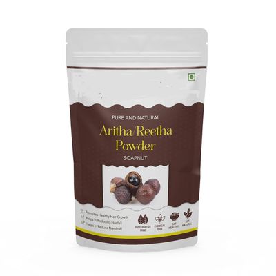 100% Pure Reetha Powder For Skin & Hair Care - 200g