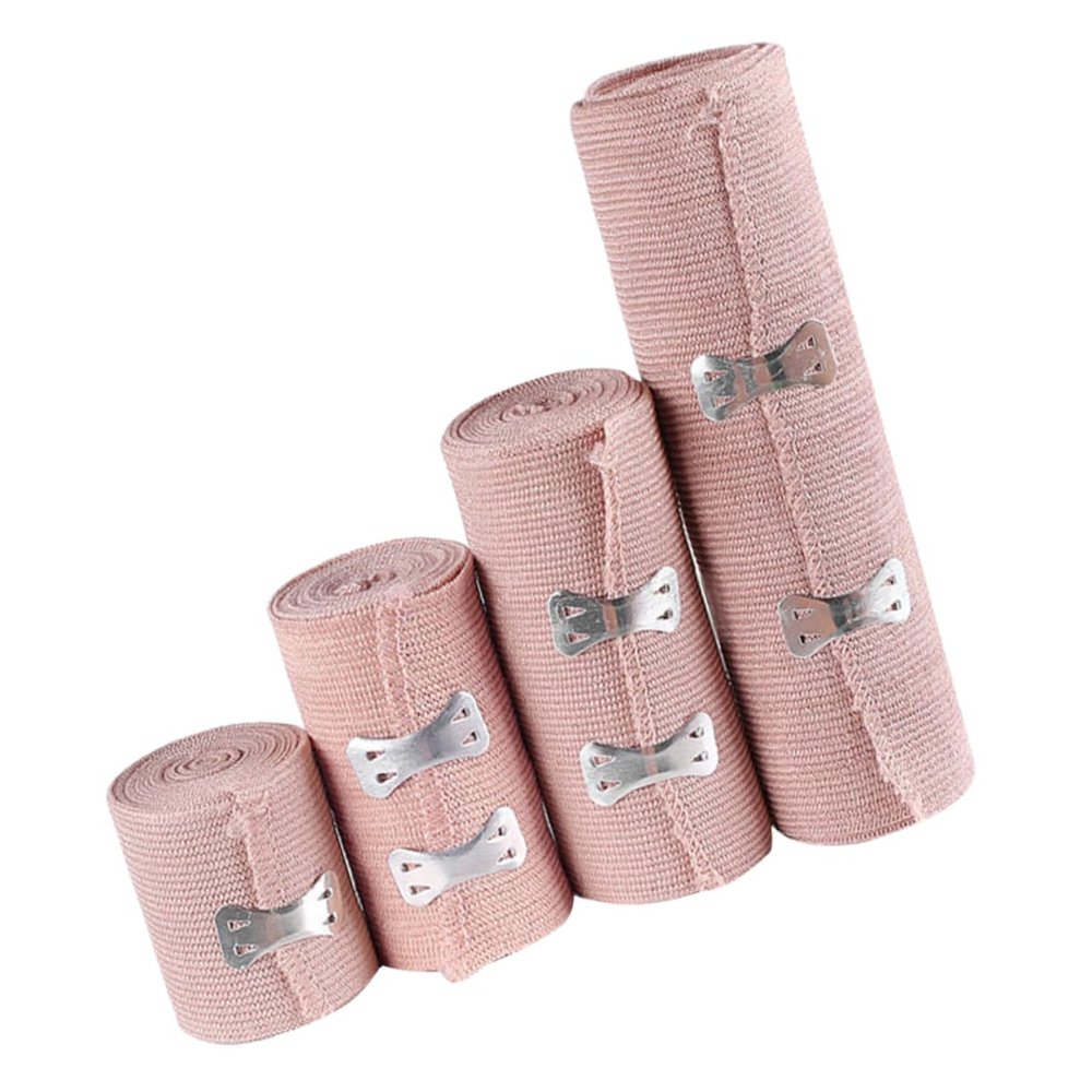 4Pcs Elastic Compression Bandages Breathable Sports Wraps for Injury Support First Aid Kit for Athletes and Active Users