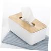 BUGUUYO Wood Tissue Box Cover Rectangular Natural Oak Tissue Holder for Home Office Decorative Container Easy Access for Desktop Use view 4