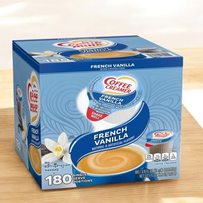 Original French Vanilla Liquid Creamer Singles, 180 ct Lactose-Free, Non-Dairy, Shelf-Stable Pods