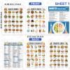 chiazllta 2 Pcs Diabetes Food Chart & Meal Planner Nutrition Guide Prediabetes Diabetic-Friendly Recipes Diabetes Low Carb Foods List for Blood Sugar Control W/Serving Glycemic Index Carbs Calories view 3