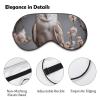 Eye Mask for Sleeping with Adjustable Elastic Strap Sleep Mask Soft Breathable A Small White Barn Owl Eye Shade Cover for Travel Nap view 3