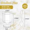 120 Pcs Dessert Cups with Spoons,60 Pcs 5 OZ Mini Clear Plastic Parfait Cup with 60 Pcs Spoons,Disposable Appetizer Bowl Round Serving Goblet Cup Wine Shot for Fruit,Ice Cream,Mousse Pudding view 2