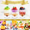 120 Pcs Dessert Cups with Spoons,60 Pcs 5 OZ Mini Clear Plastic Parfait Cup with 60 Pcs Spoons,Disposable Appetizer Bowl Round Serving Goblet Cup Wine Shot for Fruit,Ice Cream,Mousse Pudding view 4