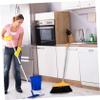 MUCKLILY Soft Bristle Angle Broom with Long Handle Efficient Garbage Sweeping Tool for Home Kitchen Garage Outdoor Cleaning Heavy Duty Floor Broom for Quick Easy Cleaning view 4