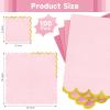 100pack Pink Cocktail Napkins - 5 Inch Disposable Dinner Napkins with Gold Foiled Scalloped Edges, Elegant Paper Napkin Beverage Napkin for Wedding, Baby Shower, Bridal Shower, Holiday Party view 2