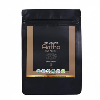 100% Organic Aritha Powder 200g (Soapnut) for Hair Growth, Scalp Cleanser, Dandruff, Natural Shampoo, Vegan Chemical-Free, Sulfate-Free