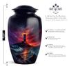 Casketique Lighthouse Cremation Urns for Adult Ashes Women - Large Pink Memorial Urns for Adult Male 1 Large 4 Keepsake- Purple Funeral Urn for Ashes for Women - Black Burial Urn - 10 & 3 Inch view 3