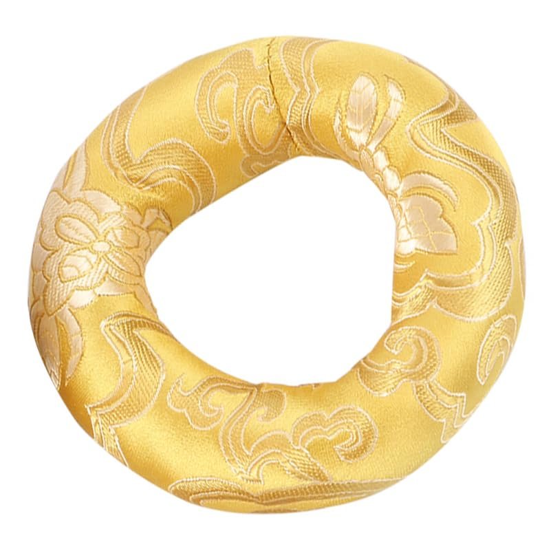 Amosfun Singing Bowl Cushion 4 Inch Sound Bowl Mat for Meditation Yoga Tibetan Bowls Protective Cushion with Silk O Ring for Sound Therapy and Healing