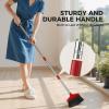 Handy Broom, Indoor/Outdoor Brooms, Duty Kitchen Broom, for Home Garage Kitchen Office Courtyard Lobby Patio Lawn Concrete (1, Red) view 3