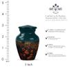 JAGLASH Guitar & Sunflowers Cremation Urns for Ashes Adult Male Large - Blue Decorative Funeral Urn - Keepsake Memorial Urn - Remain Holders for Mom - Remembrance Gift for Loss (1 Large & 4 Keepsake) view 2