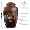 JAGLASH Guitar Cremation Urns for Human Ashes Large - Brown Funeral Urn for Adult Female & Male - Decorative Cremains Containers for Father - Remembrance Gift for Loss (10 Inch) view 2