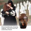 JAGLASH Guitar Cremation Urns for Human Ashes Large - Brown Funeral Urn for Adult Female & Male - Decorative Cremains Containers for Father - Remembrance Gift for Loss (10 Inch) view 3