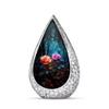 Pink Rose Cremation urn for Human Ashes Men & Women - Funeral Small Memorial Dark Forest Drop urn for Ashes Sister - Blue urns (Size 3 inch) view 1
