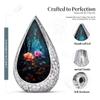 Pink Rose Cremation urn for Human Ashes Men & Women - Funeral Small Memorial Dark Forest Drop urn for Ashes Sister - Blue urns (Size 3 inch) view 2
