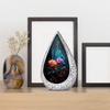 Pink Rose Cremation urn for Human Ashes Men & Women - Funeral Small Memorial Dark Forest Drop urn for Ashes Sister - Blue urns (Size 3 inch) view 4