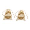 CORHAD 2Pcs Tibetan Singing Bowl Drawstring Pouch Cotton-Linen Meditation Sound Bowl Storage Bag Zen Style Holder for Chakra Healing and Mindfulness