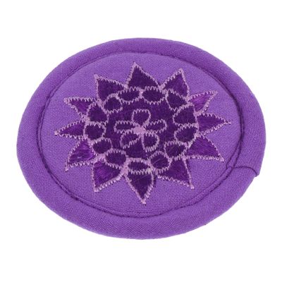 BESPORTBLE Handcrafted Tibetan Singing Bowl Mat Embroidered Tea Pot Cushion for Yoga and Meditation 7 Chakra Design Supple Round Pad