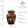 JAGLASH Guitar Cremation Urns for Human Ashes Large - Keepsake Brown Funeral Urn for Adult Female & Male - Decorative Cremains Containers for Father - Remembrance Gift for Loss (1 Large & 4 Keepsake) view 2