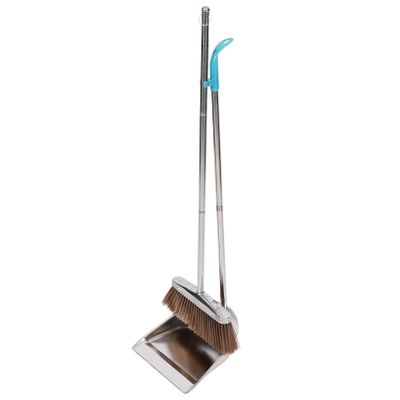 Broom and Dustpan Set Stainless Steel Home Cleaning Kit