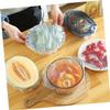 Zerodeko 300PCS Disposable Elastic Food Storage Covers Fridge Food Wrap Films for Fresh-Keeping Stretchable Plastic Wrap Elastic Edging for Kitchen Preservation view 3