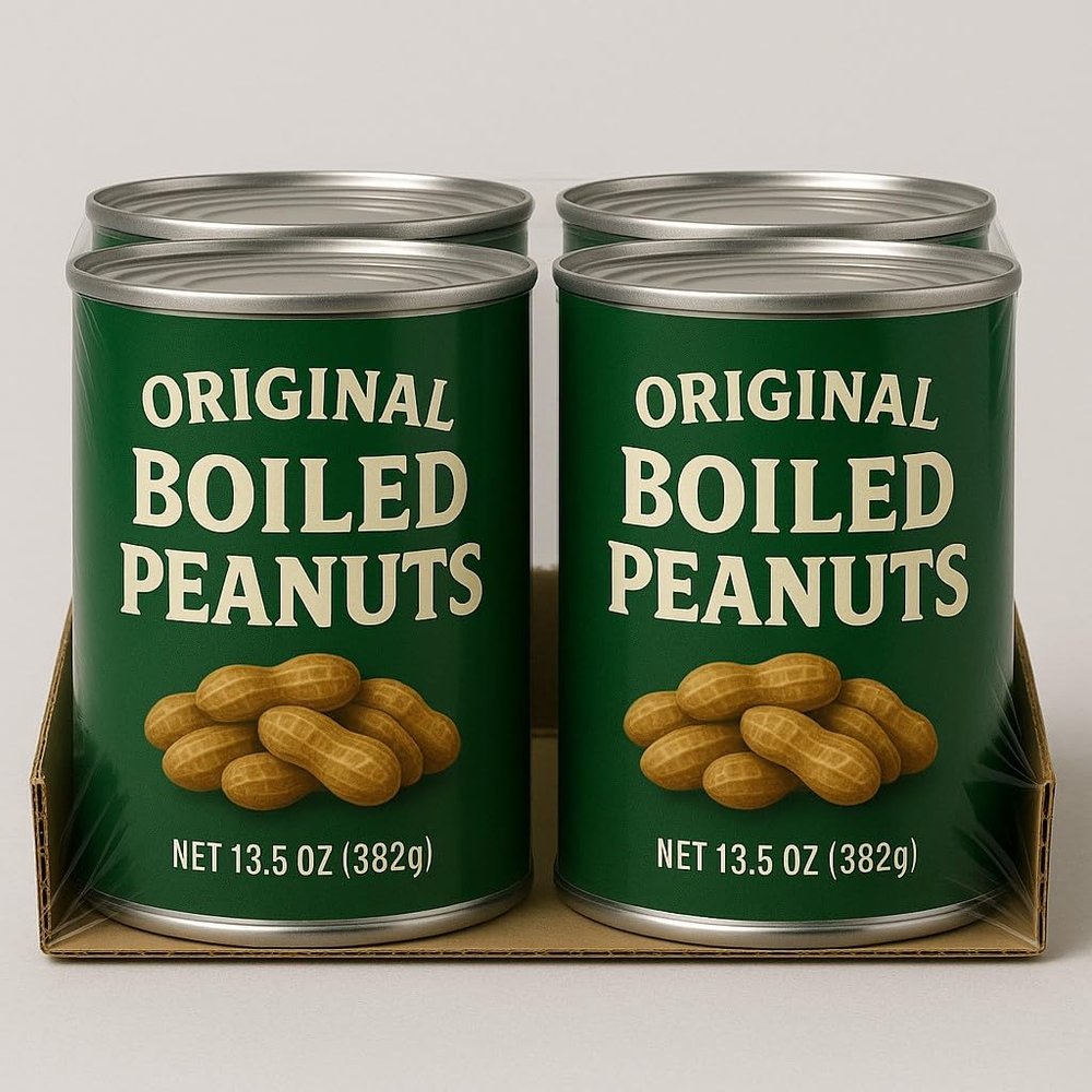 4pk, Original Green Boiled Peanuts, 13.5oz Cans