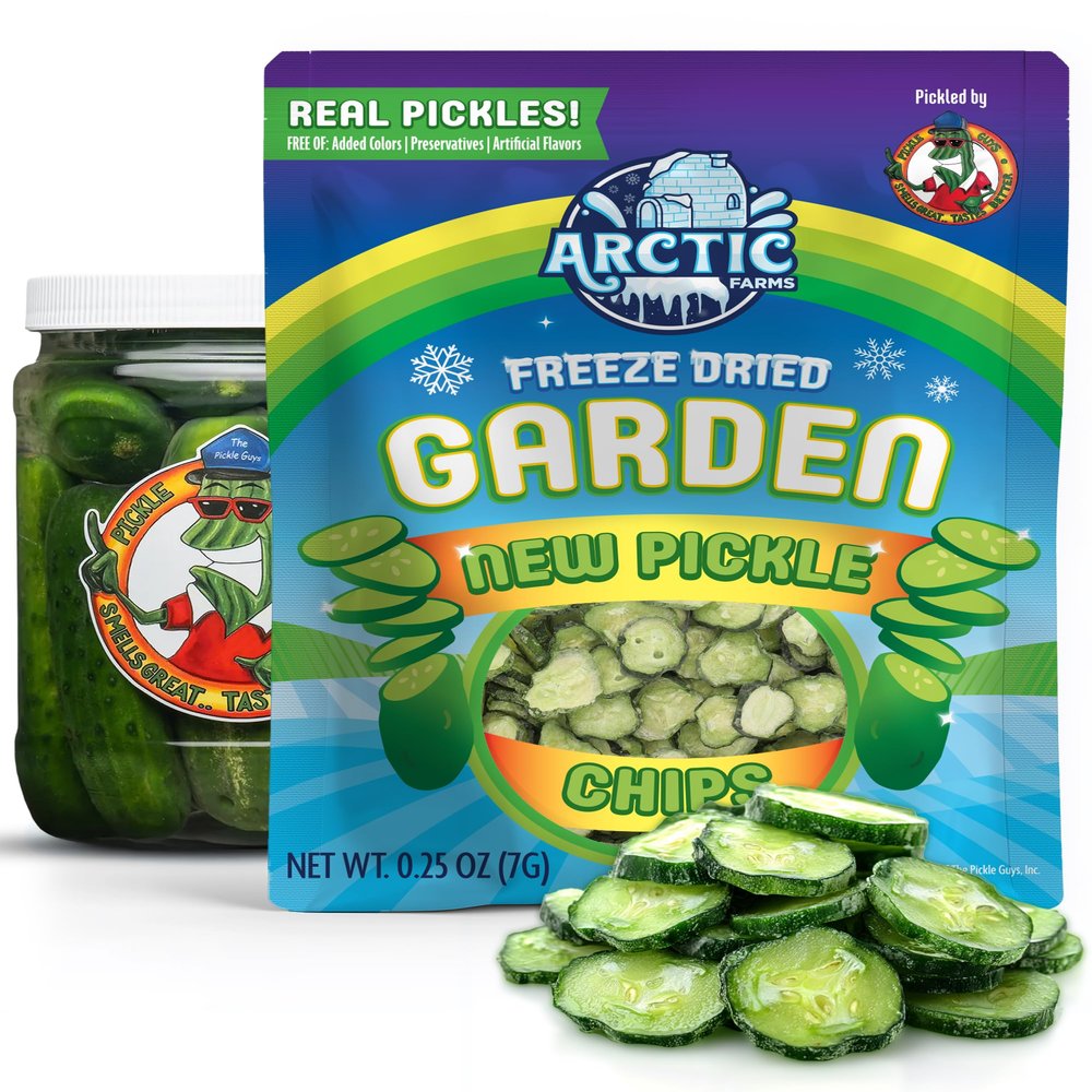 Arctic Farms Freeze Dried New Pickle Chips (Minimal Salt) (Small Bag Chips)