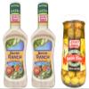 Bacon Ranch Dressing Market Basket 16oz (Pack of 2) | Low Sugar, Light Ranch, Creamy Buttermilk, Keto-Friendly, Healthy Salad Dressing & Manzanilla Spanish Olives view 1