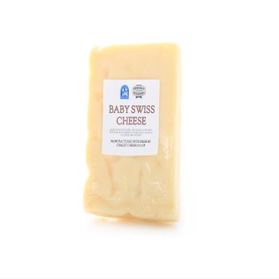 Chalet Cheese Co-op Award-Winning Baby Swiss Cheese 4-Pack | (4) 8 oz Pieces | Wisconsin-Made Mild Baby Swiss Cheese Perfect for Snacking, Sandwiches & Recipes