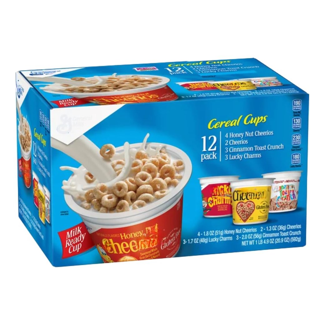 Cereal Cup Variety Pack, 12 Countt (1 Pack)