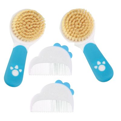 BESTYASH 2set Brush and Comb Set Soft Bristle Grooming Kit for Newborns and Toddlers Gentle Hair Care for Sensitive Scalp Registry