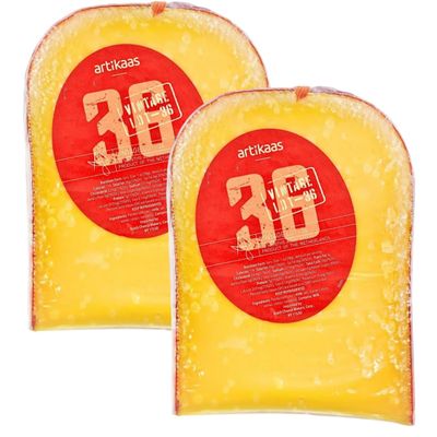 Artkaas 3-Year Aged Gouda Cheese 8 oz | Firm Texture, Nutty and Butterscotch Notes, 2 Packs