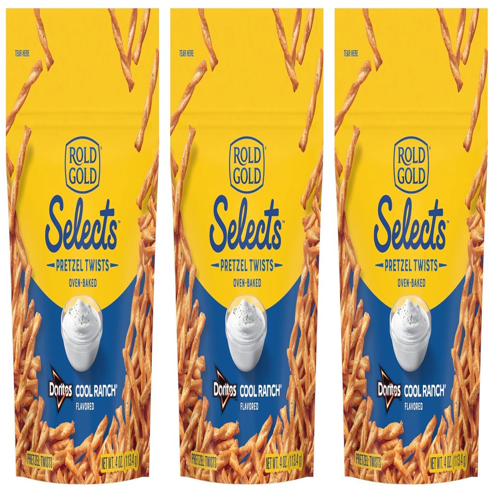Rold Gold Selects Cool Ranch Pretzel Twists (4 oz), 3-Pack Bundle by SUPERDEALS